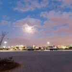 Eclairage solaire dans le désert à Masdar en Arabie Saoudite