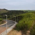 Eclairage public solaire sur route à Renishaw Hills en Afrique du sud