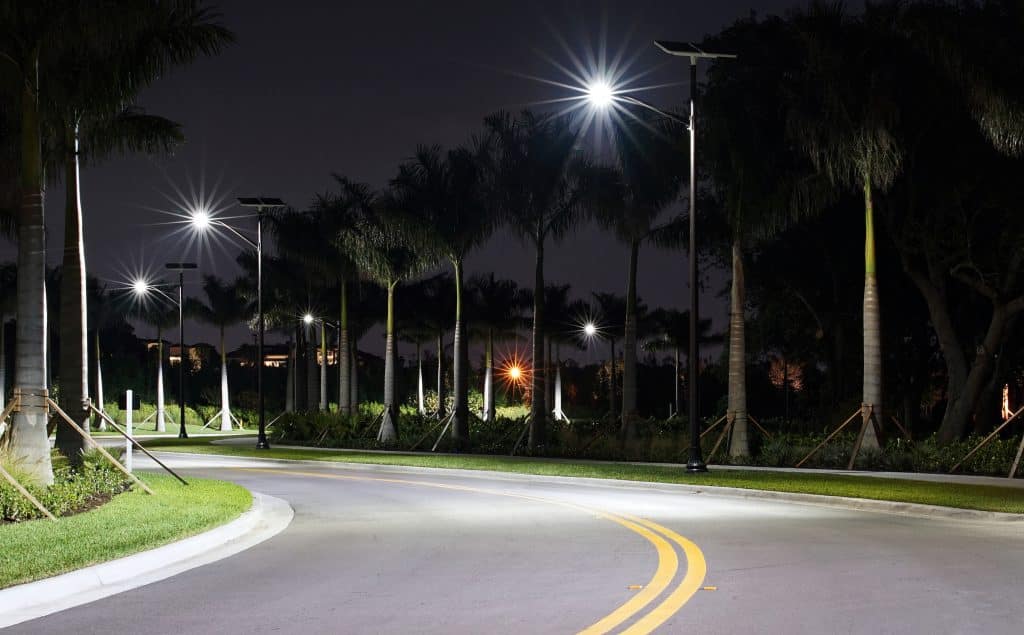 Eclairage solaire public d'une route à Longboat en Floride
