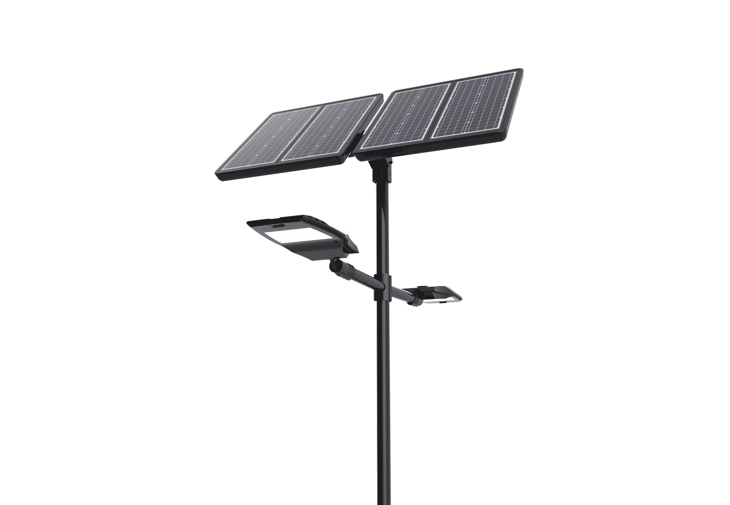 Lampadaire solaire Sunna Design UP4 double lanterne noir