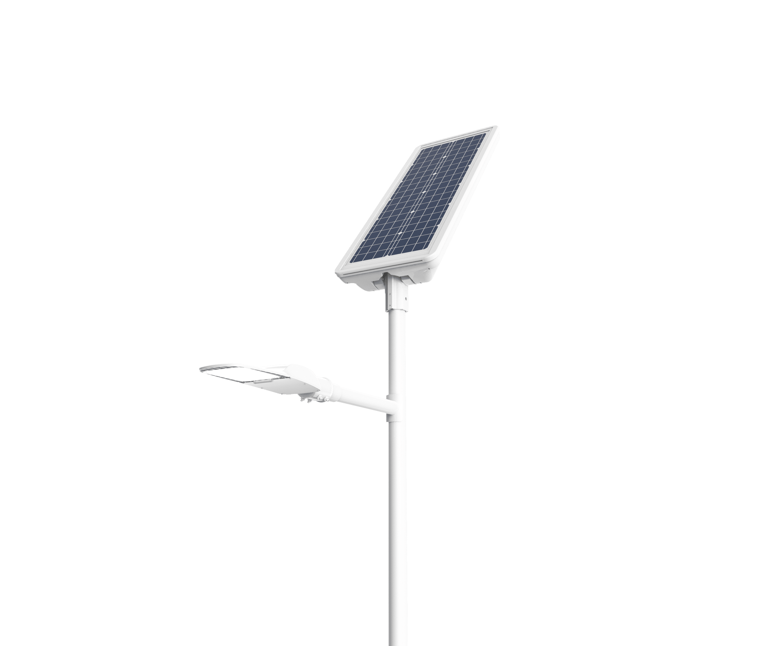 Lampadaire solaire UP1 intelliget et connecté blanc