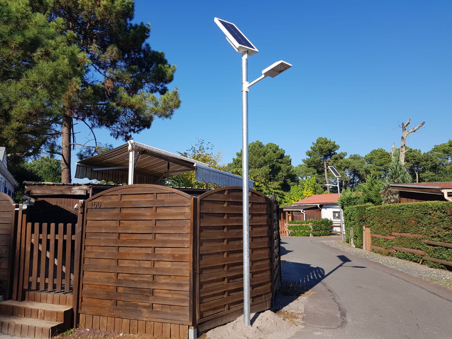 Eclairage public solaire d'un camping