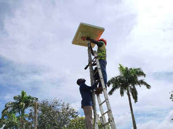 Eclairage public solaire en zone rurale au Ghana