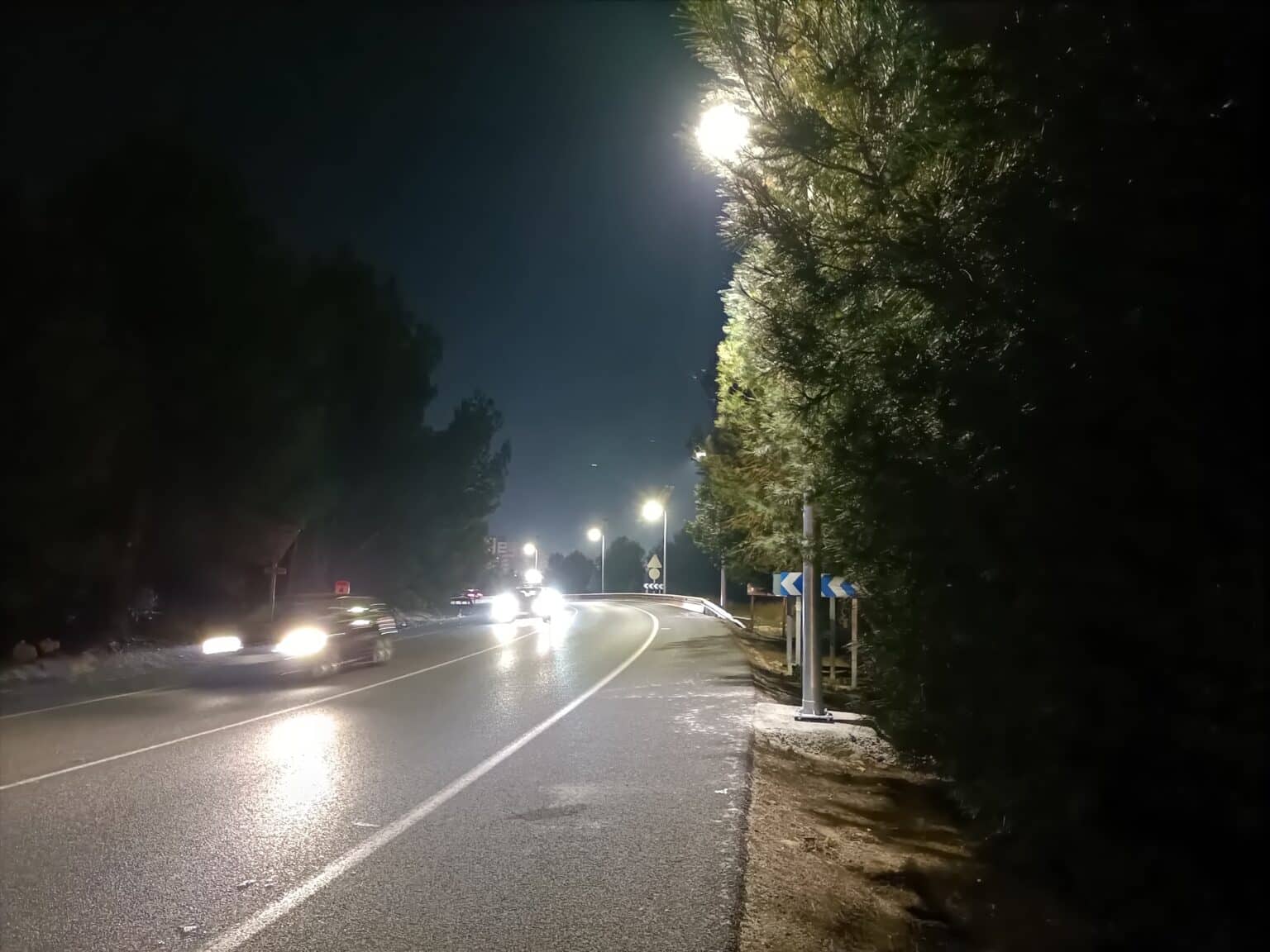 Lampadaires solaires dans les rues de Valence