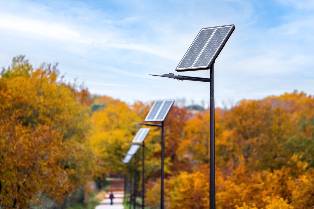 Voie verte : Le lampadaire solaire comme solution - Sunna Design